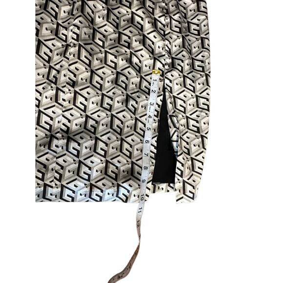 NWT GUESS WOMEN'S Logo G-CUBE SLEEK Satin PLUNGE mini Dress Size 2 Retro No bra - Picture 8 of 15